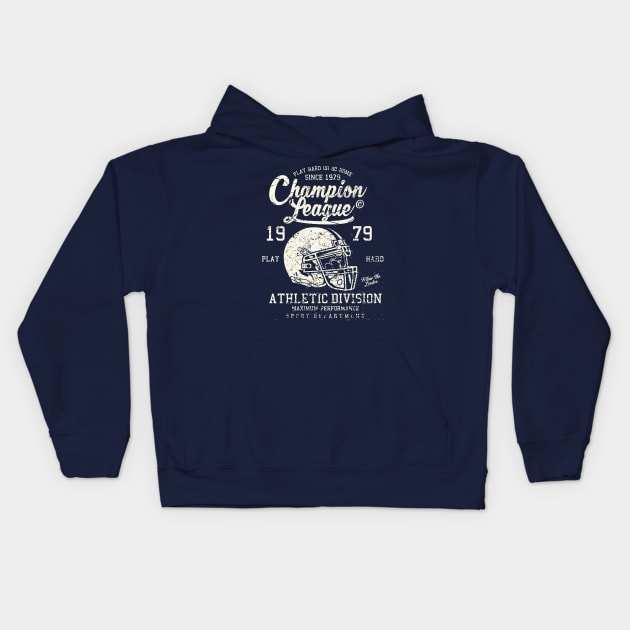 Champion League Athletic Division Football Sport Department Kids Hoodie by JakeRhodes